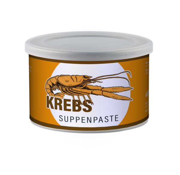 Krebs Suppenpaste in 400g Dose Dose mit Krebs Suppenpaste, ideal zum Verfeinern von Suppen und Saucen